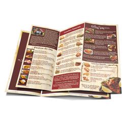 COUCHE 90grs 200x280 MM (5.000 P.) 2 Dobras Sanfona Cardápio (200x95mm Fechado)