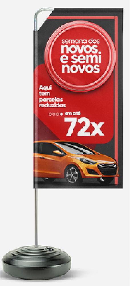 WIND BANNER RETANGULAR 650X3000 (1 Un.) KIT COMPLETO
