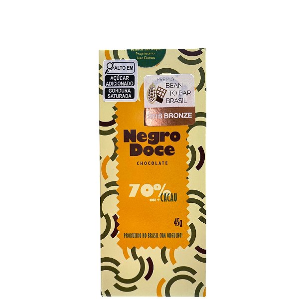 Negro Doce | 70% Selo Verde - 45gr