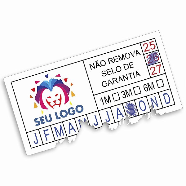 Lacre Casca De Ovo Destrutível Selo De Garantia 7x3,5 cm Personalizado