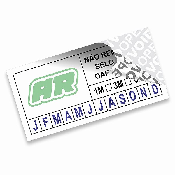 Lacre Void Branco 3,5x1,5 cm Etiqueta Selo de Garantia Personalizado