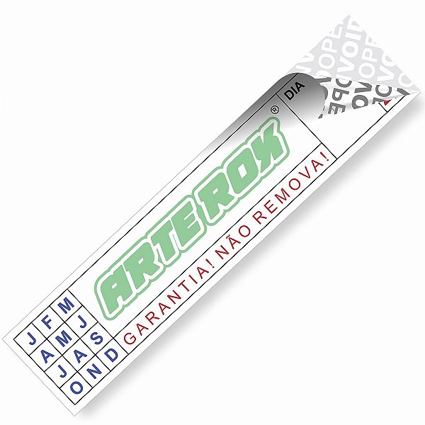 Lacre Void Branco 5x1 cm Etiqueta Selo de Garantia Personalizado