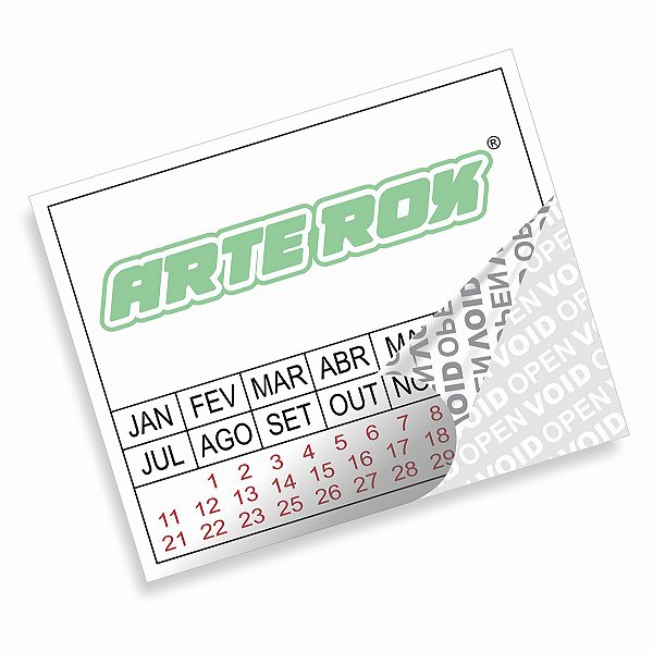 Lacre Void Branco 3x2,5 cm Etiqueta Selo de Garantia Personalizado