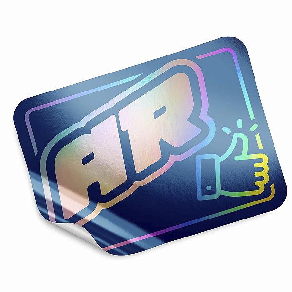 Adesivo Holográfico 3x2 cm Personalizado