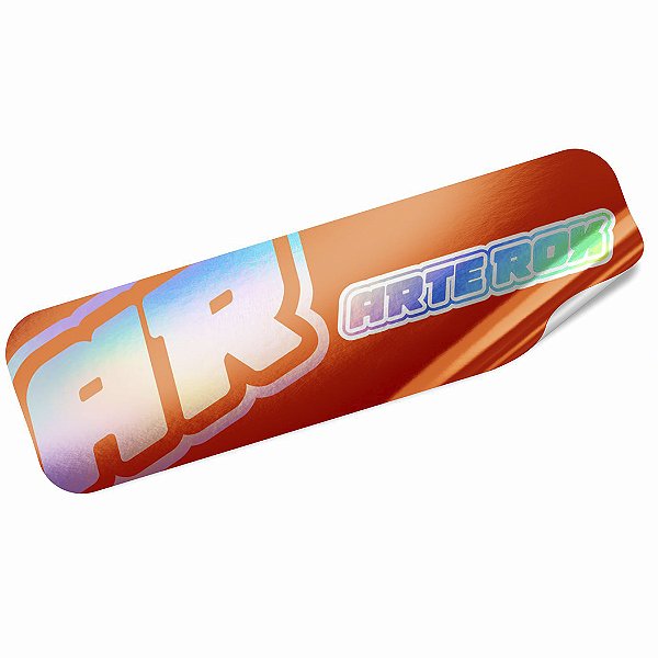 Adesivo Holográfico 9x2 cm Personalizado