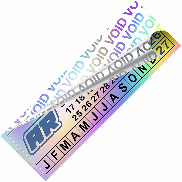 Lacre Etiqueta Void Holográfico 3,5x1 cm Personalizado Selo Adesivo de Garantia