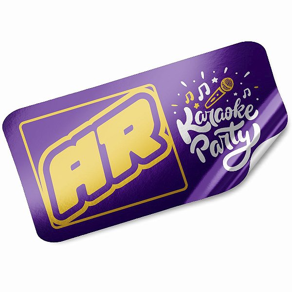 Adesivo Metalizado 10x5 cm Personalizado
