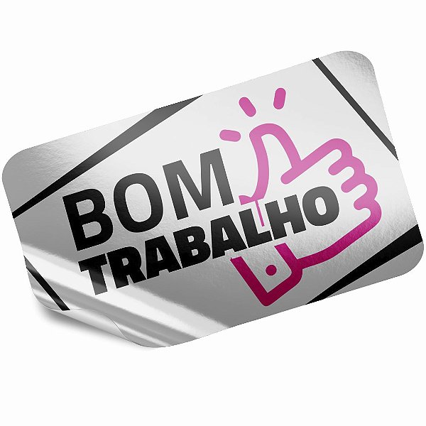 Adesivo Metalizado 10x6 cm Personalizado