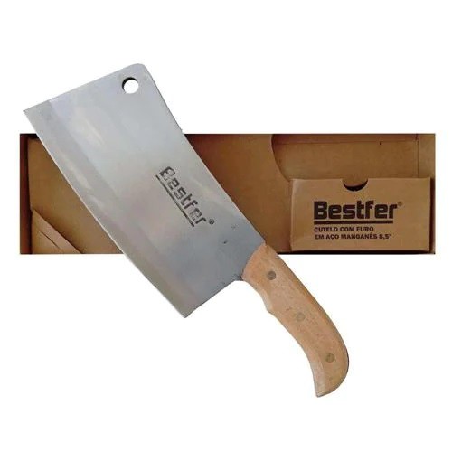 Cutelo Profissional Bestfer Aço Manganes Rustico 8,5" de 21cm  BFH1762