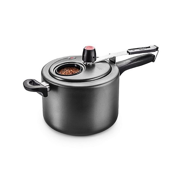 Panela de Pressão Antiaderente com Visor Tampa 4,5L MTA Grafite 6000