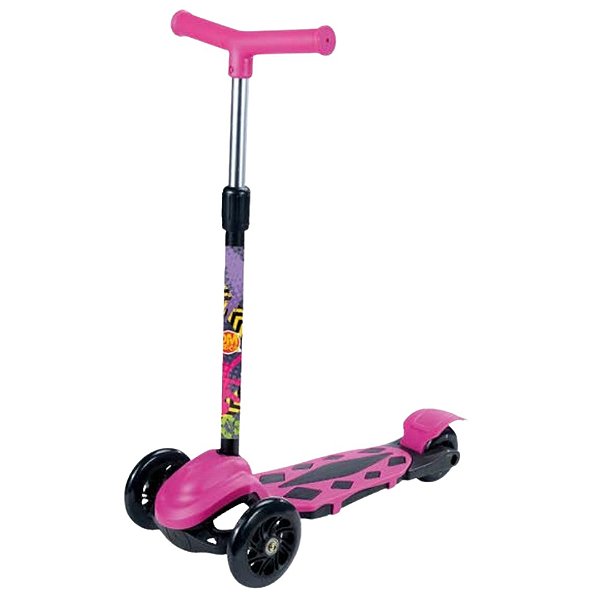 Patinete Radical Power New 3 Rodas Altura Ajustavel DM Toys Rosa