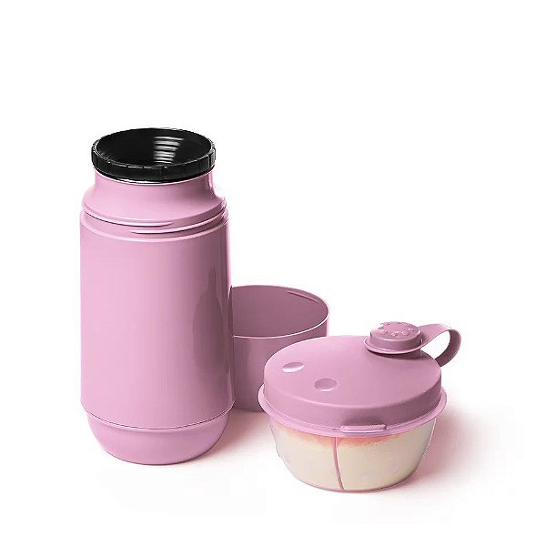 Conjunto Garrafa Térmica 250mL e Pote p/ Leite em Pó 280mL Sanremo RS