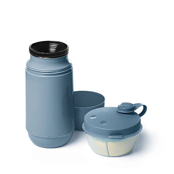 Conjunto Garrafa Térmica 250mL e Pote p/ Leite em Pó 280mL Sanremo AZ