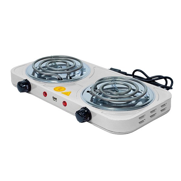Fogareiro Eletrico 220v Cooktop 2 Bocas 2000w BK-FCE708-220 Branco