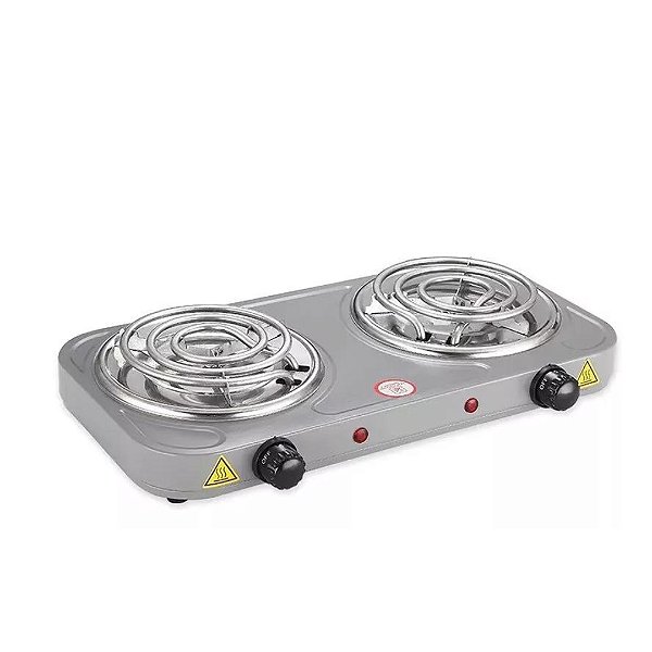 Fogareiro Eletrico 220v Cooktop 2 Bocas 2000w BK-FCE708-220 Cinza