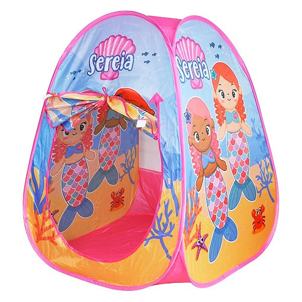 Barraca Infantil Dobrável Toca Tenda Cabana Sereia DM Toys DMT6562