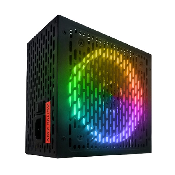Fonte Atx 700w Rainbow Rgb Bivolt PFC Ativo 80 Plus Bronze BRX RB700W