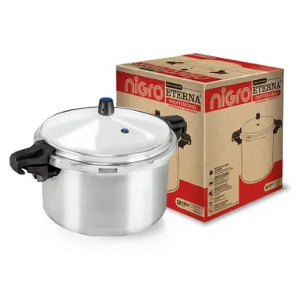 Panela de Pressão 12 Litros Profissional Eterna Polida Nigro 97166