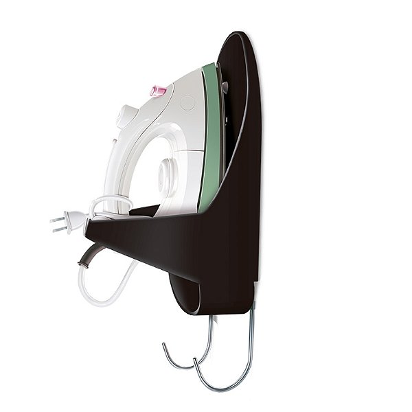 Suporte para Ferro e Tabua de Passar de Parede Secalux 501110 Preto
