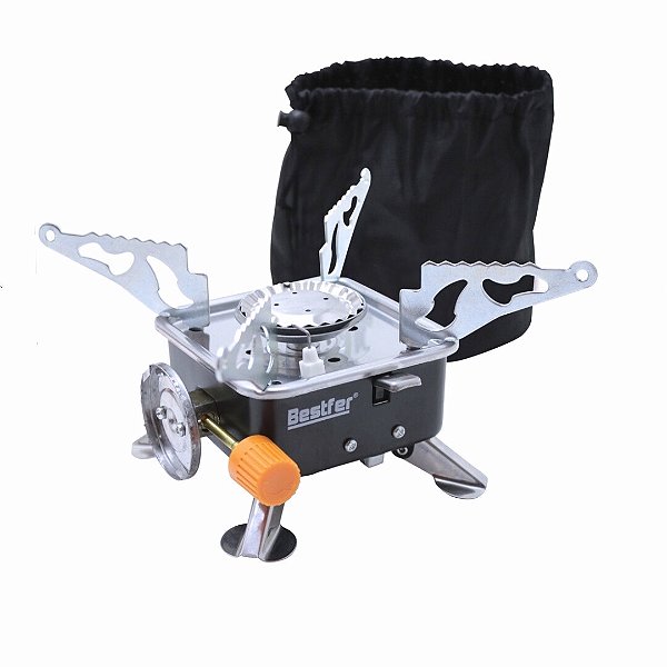 Fogareiro Portatil Dobravel Fogão a Gas para Camping Bestfer BFH3007