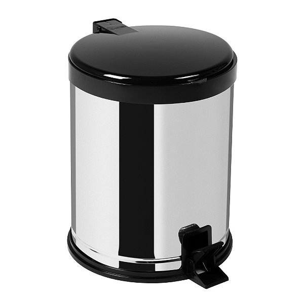 Lixeira Inox 12 Litros Cesto de Lixo 12L com Tampa e Pedal Viel 3512