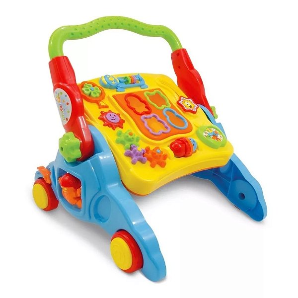 Andador 4x1 Infantil Bebê Educativo Mesa com Som Maral 3001 Colorido