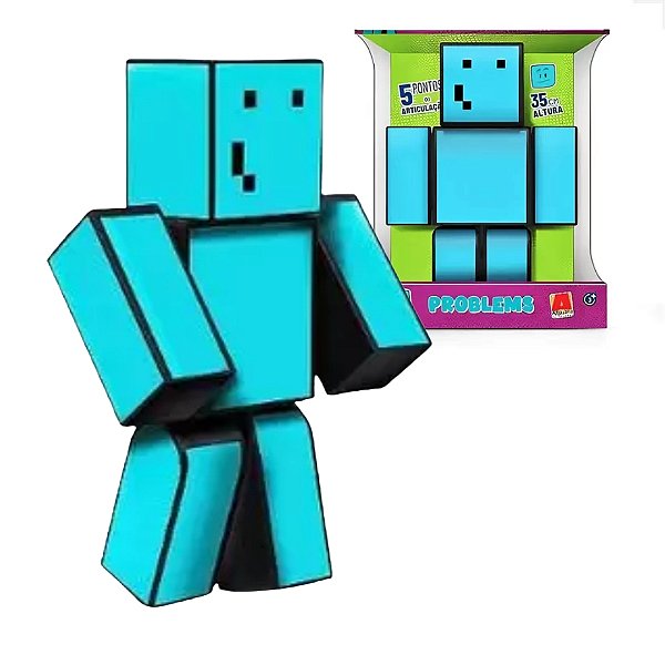 Boneco Problems 35cm Youtuber Articulado Gamer Skin Stremear 3.03.1223