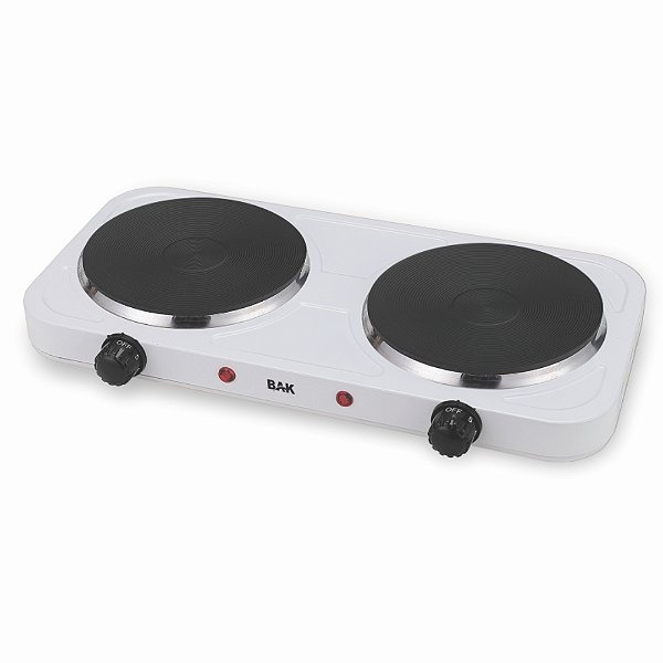 Fogareiro Elétrico 110v Indução 2000w 2 Bocas Bak BK-FCE702-110 Branco