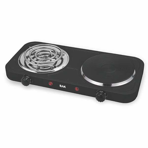 Fogareiro Elétrico 110v Indução 2000w 2 Bocas Bak BK-FCE703-110 Preto