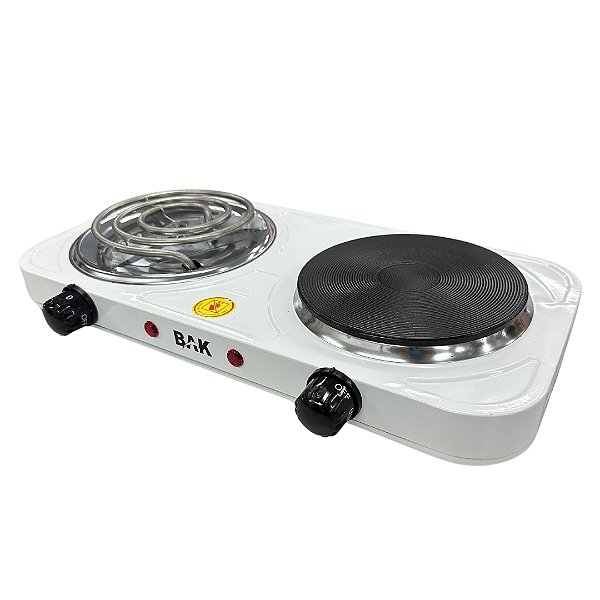 Fogareiro Elétrico 110v Indução 2000w 2 Bocas Bak BK-FCE703-110 Branco