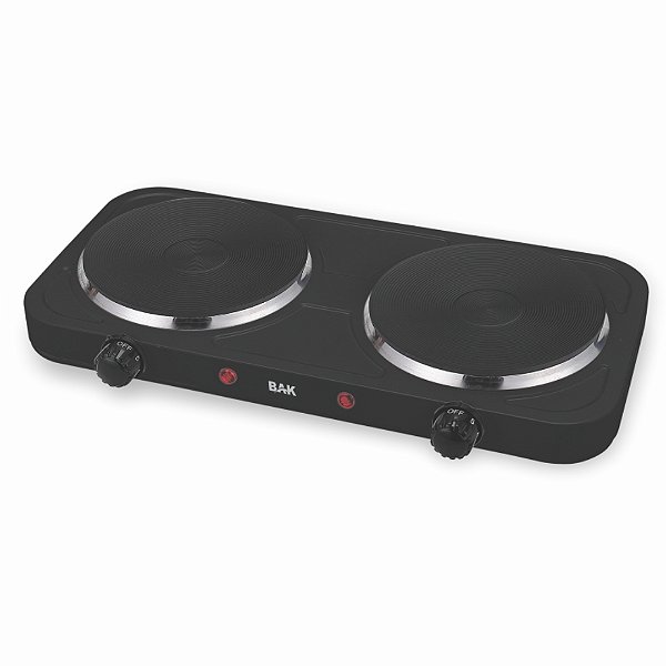 Fogareiro Elétrico 110v Indução 2000w 2 Bocas Bak BK-FCE702-110 Preto
