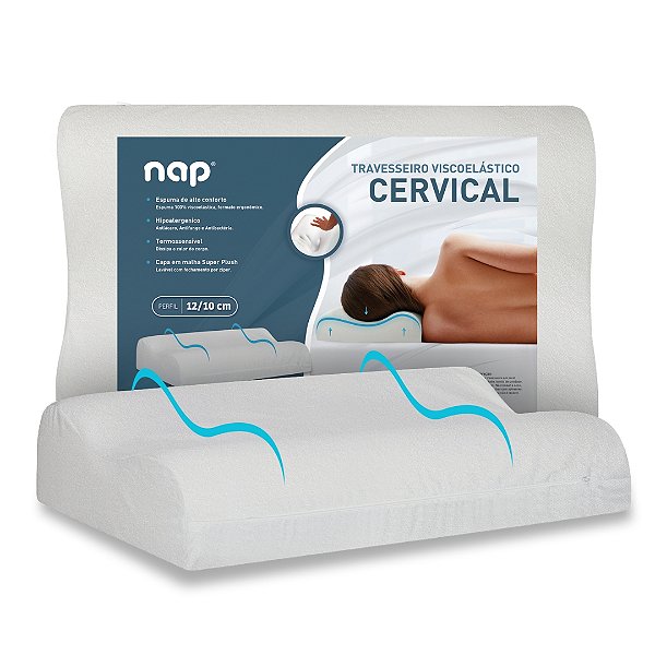 Travesseiro Comfort Cervical Small Espuma Nasa Ortopédico Nap TRCCS