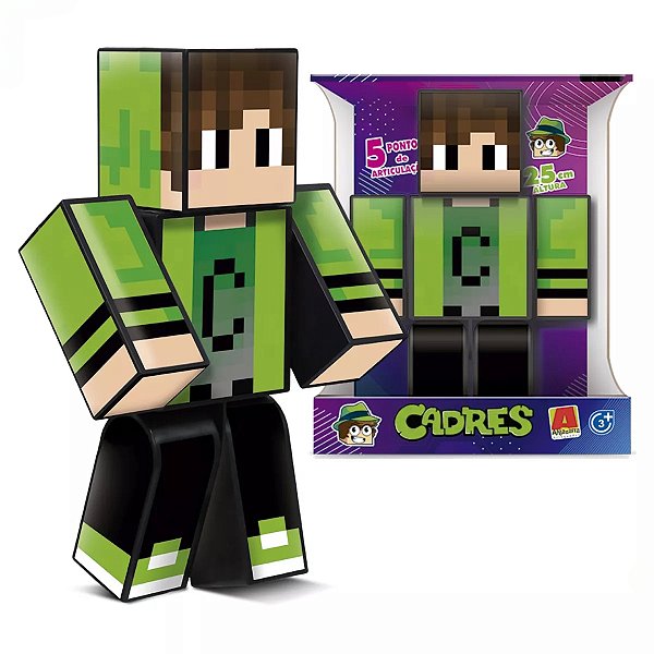 Boneco Cadres 25cm Youtuber Articulado Gamer Skin Stremears 3.03.1289