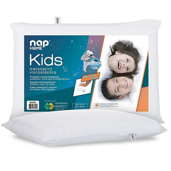 Travesseiro Kids Infantil Espuma Nasa Viscoelástica Nap TRINK01