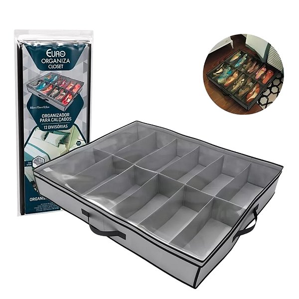 Organizador de Calçados Porta 12 Sapatos Divisórias Sapateira CST7993