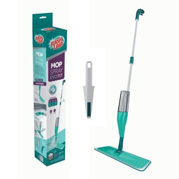 Mop Spray Evo FIt Limpeza com Microfibra Escovinha Flash Limp MOP0557