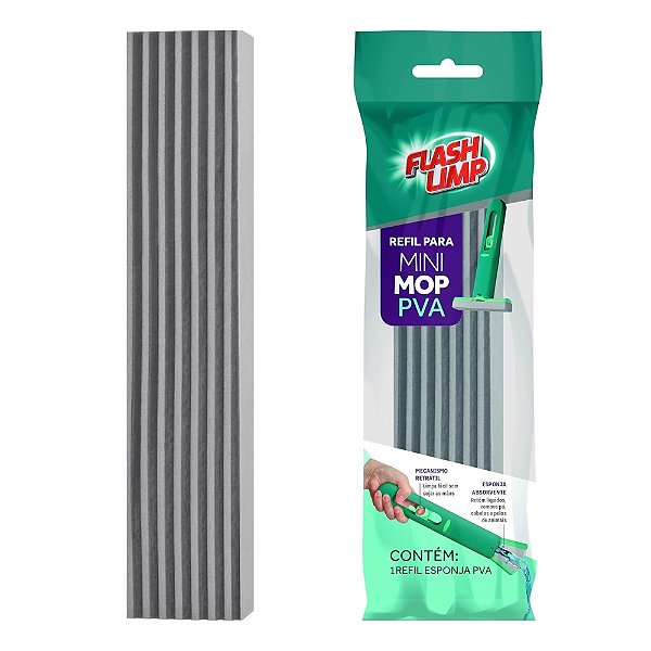 Refil para Mini Mop Espuma PVA Rodo Rodinho de Pia Flash Limp RMOP7674
