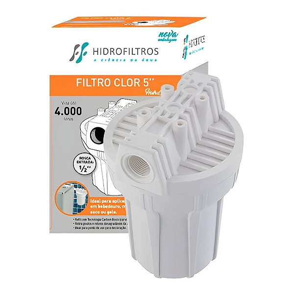 Filtro Para Bebedouro Pia Cozinha 5" Pou Carbon Hidrofiltros 907-0024