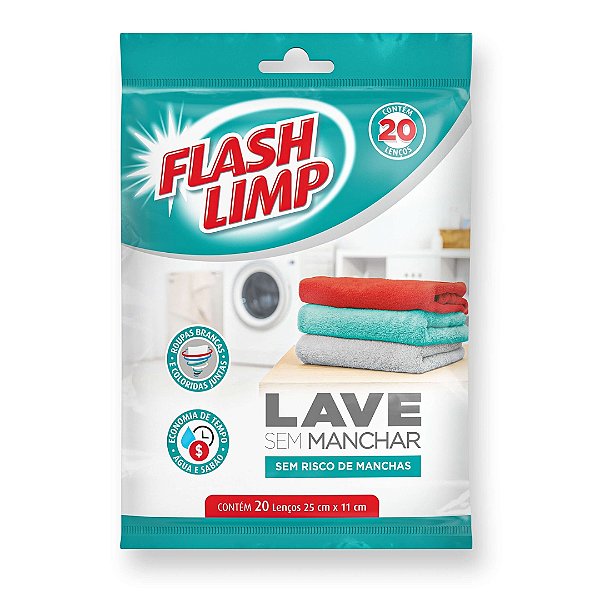 Lave Sem Manchar Lenço Antimanchas para Roupas Flash Limp SAN7764