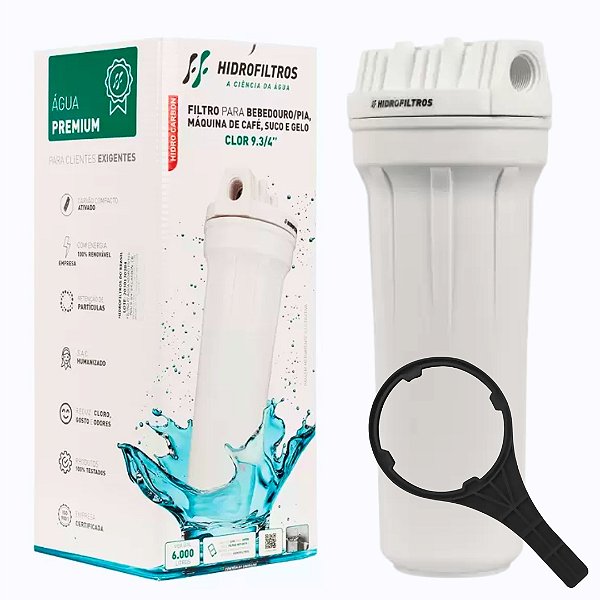 Filtro Purificador de Agua para Bebedouro 9.3/4" Hidrofiltros 907-0019
