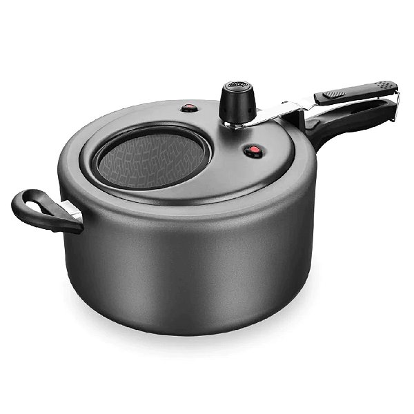 Panela de Pressão Antiaderente 6L com Visor de Vidro MTA 6031 Grafite