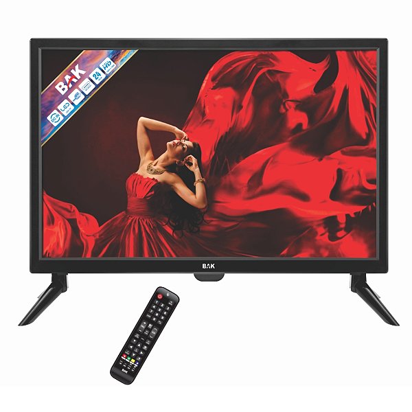 TV Monitor Digital Led 24 Polegadas Televisão Full Hd Bak BK-2400PRO