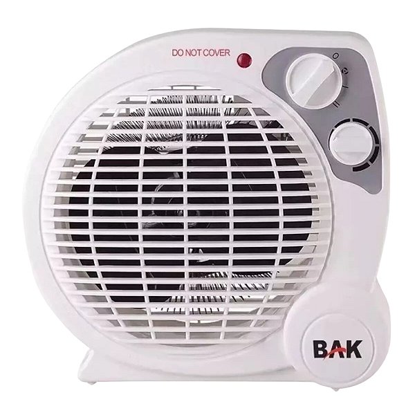Aquecedor Elétrico 110v Portátil 1500w Ambiente Bak BK-AQU110 Branco