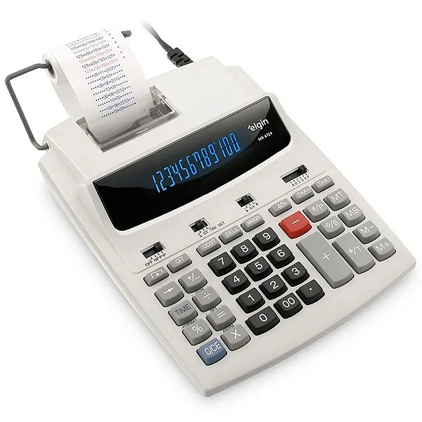 Calculadora Eletronica de Mesa 12 Dígitos com Bobina Elgin MR-6124
