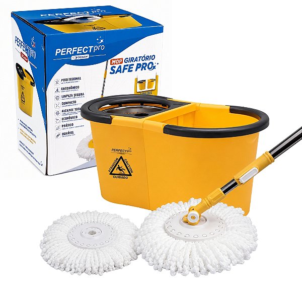 Mop Giratório Safe Esfregão Duas Aguas Perfect Pro 973859
