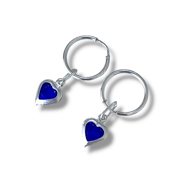 Argola de Prata Pingente Coração