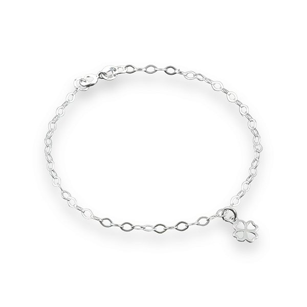 Pulseira de Prata Trevo