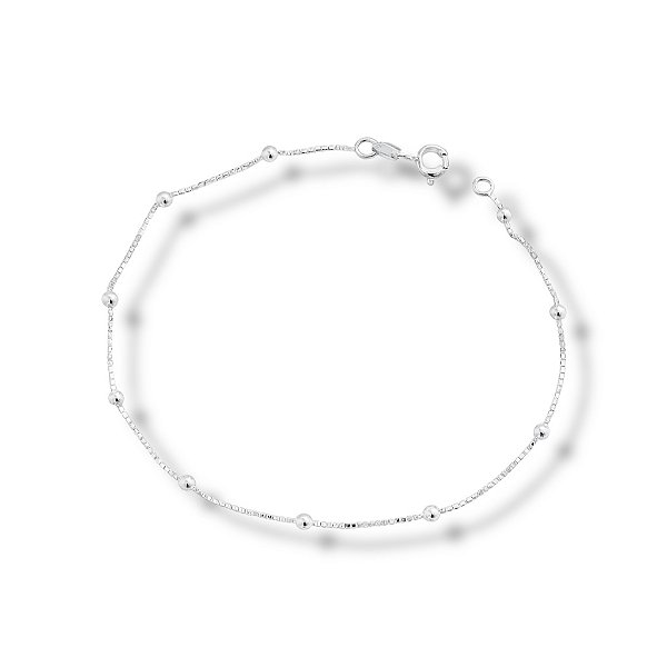 Pulseira de Prata Veneziana Bolinhas