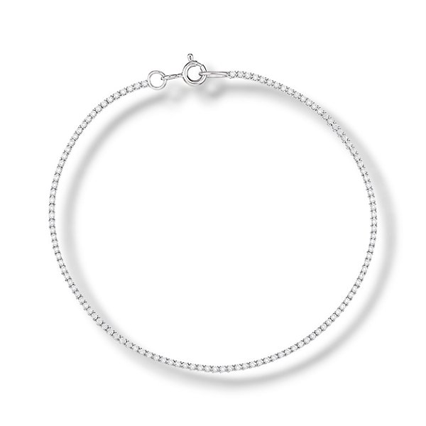 Pulseira de Prata Diamantada
