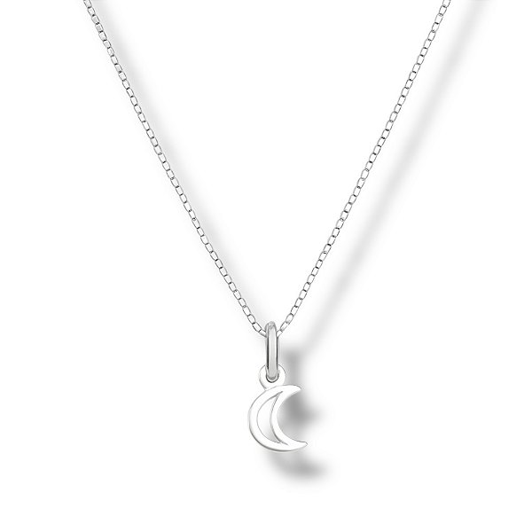 Colar de Prata Mini Lua 40 cm